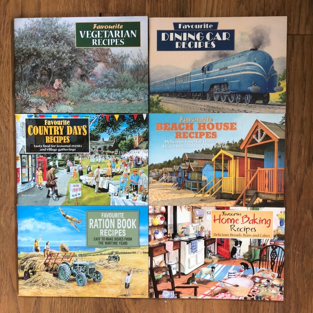 British Retro Mini Recipe Books - Set of 7